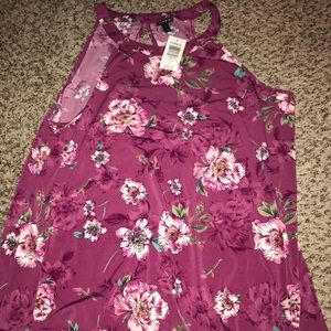 Torrid Purple Floral Tank Top